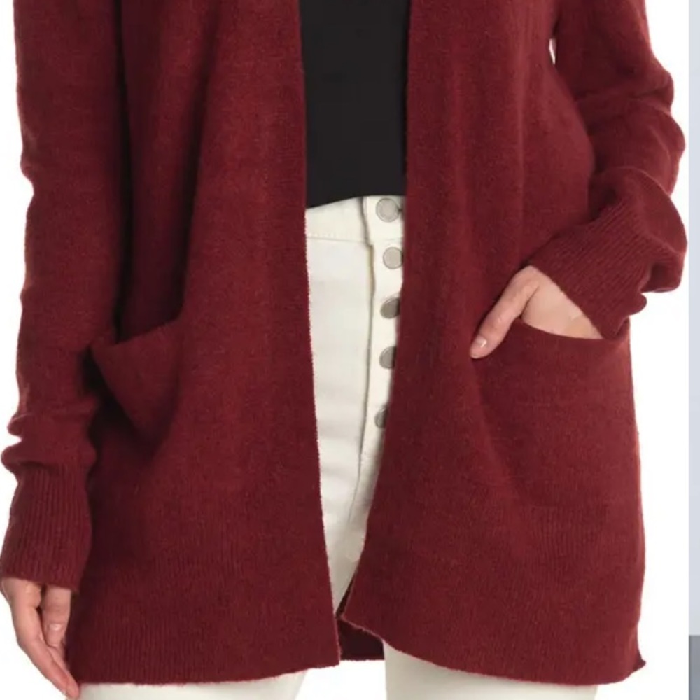 Madewell Raspberry Open Front Cardigan Size M - image 3